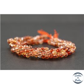 Perles en cristal crack corail - Rondes/4mm