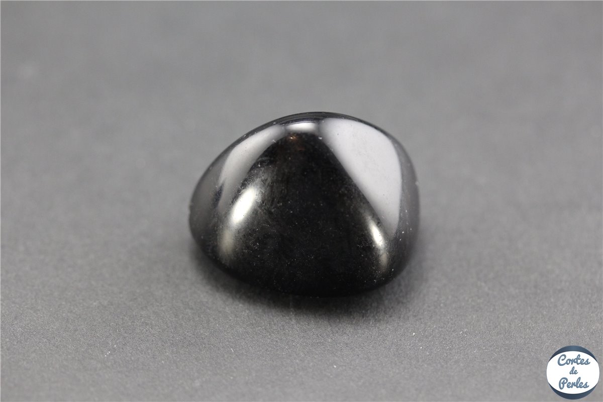 Grossiste lot de 5 pendentifs en obsidienne 25 40mm noir brillant