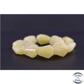 Perles en résine naturelle - Losanges/22 mm - Ivoire