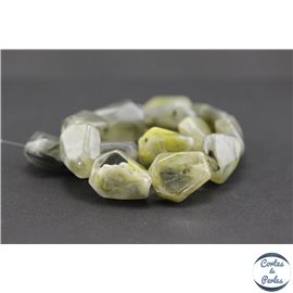 Perles en résine naturelle - Losanges/22 mm - Gris cendré