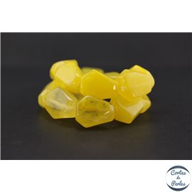 Perles en résine naturelle - Losanges/22 mm - Jaune