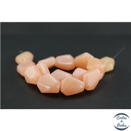 Perles en résine naturelle - Losanges/22 mm - Rose