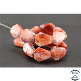 Perles en résine naturelle - Losanges/22 mm - Bleu rouge
