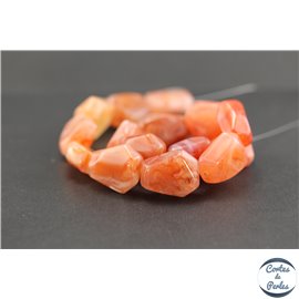 Perles en résine naturelle - Losanges/22 mm - Corail