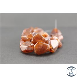 Perles en résine naturelle - Losanges/22 mm - Grenat