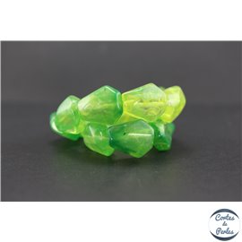 Perles en résine naturelle - Losanges/22 mm - Lime green