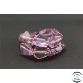 Perles en résine naturelle - Losanges/22 mm - Violet