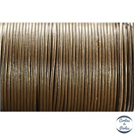 Cordon Cuir Premium - 1 mm - Marron foncé