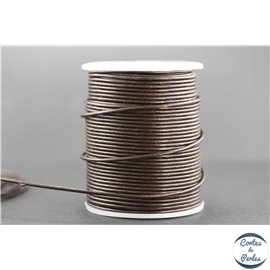 Cordon Cuir Premium - 1,5 mm - Marron Foncé