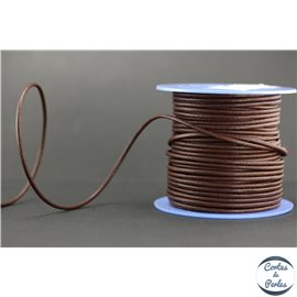 Cordon Cuir Premium - 2 mm - Marron Foncé