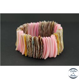Bracelets en coquillages - Rose