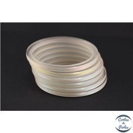 Bracelet plexiglass - 2 mm - Blanc argenté