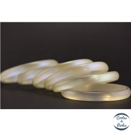Bracelet plexiglass - 9 mm - Blanc argenté