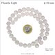 Perles semi précieuses en Fluorite - Ronde/10 mm - Blanc