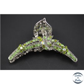 Pinces crabe de cheveux - 7,5 cm - Vert