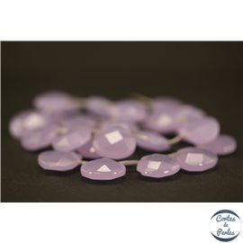 Perles facettées en verre - Gouttes/16 mm - Bleu ciel