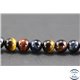 Perles semi précieuses en oeil de tigre - Ronde/6 mm - Multicolore - Grade A