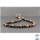 Perles semi précieuses en oeil de tigre - Ronde/8 mm - Multicolore - Grade A