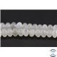 Perles semi précieuses en pierre de Lune - Roue/6 mm - Blanc foggy - Grade AA