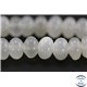 Perles semi précieuses en pierre de Lune - Roue/6 mm - Blanc foggy - Grade AA
