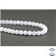 Perles en calcédoine rubanée bleue de Turquie - Rondes/6mm - Grade AA