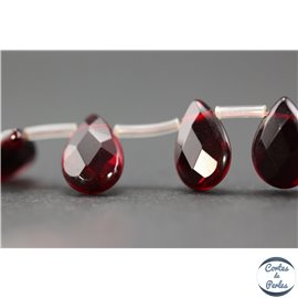 Perles de Bohème Facettées - Goutte/12 mm - Rose