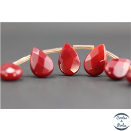 Perles de Bohème Facettées - Goutte/12 mm - Rose
