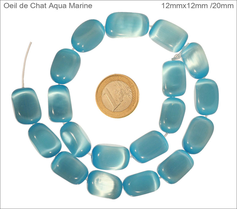 25 perles oeil de chat 4mm bleu clair