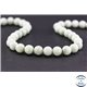 Perles semi précieuses en jade de Birmanie - Ronde/10 mm - Vert pâle