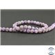 Perles semi précieuses en charoïte - Ronde/6 mm - Light violet