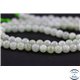 Perles semi précieuses en jade de Birmanie - Ronde/4 mm - Vert pâle