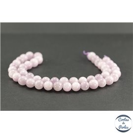 Perles en kunzite - Rondes/8mm - Grade AB