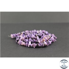 Perles semi précieuses en charoïte - Chips/4-12 mm