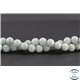 Perles semi précieuses en jade de Birmanie - Ronde/8 mm - Vert pâle