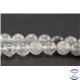 Perles semi précieuses en quartz nuage - Ronde/6 mm - Gris smoke