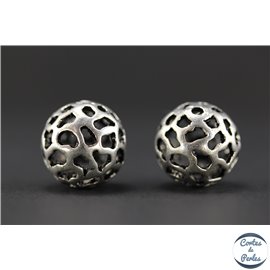 Apprêts american finding boules vernies - Rondes/17,5 mm - Argenté