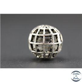 Apprêts american finding boules vernies - Rondes/14 mm - Argenté