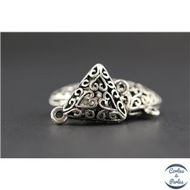 Apprêts american finding pampilles vernies - Triangles/18 mm - Argenté