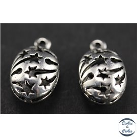 Apprêts american finding pampilles vernies - Ovales/21 mm - Argenté
