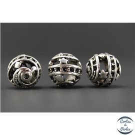 Apprêts american finding boules vernies - Rondes/15,5 mm - Argenté