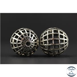 Apprêts american finding boules vernies - Rondes/24 mm - Argenté