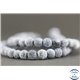 Perles dépolies en agate grise - Rondes/6mm