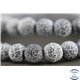 Perles dépolies en agate grise - Rondes/6mm