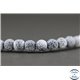 Perles dépolies en agate grise - Rondes/6mm