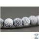 Perles dépolies en agate grise - Rondes/6mm