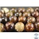 Perles semi précieuses en agate - Rondes/18 mm - Teck