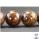 Perles semi précieuses en agate - Rondes/18 mm - Teck