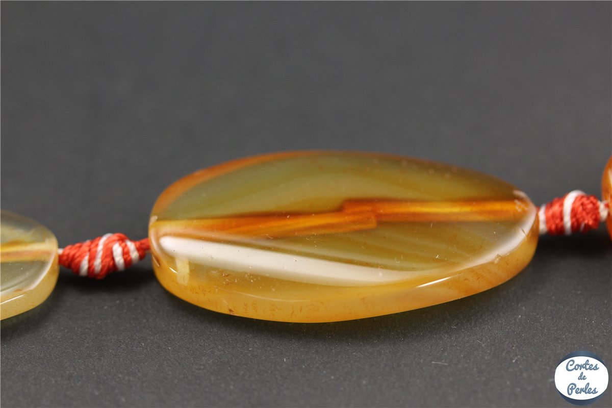 40 Cornalines perles semi-précieuses