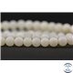 Perles semi précieuses en agate - Rondes/6 mm - Blanc dépoli