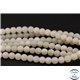Perles semi précieuses en agate - Rondes/6 mm - Blanc dépoli